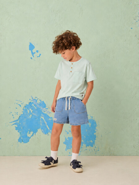 BERMUDA NEW DALAN MINI AZUL.