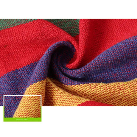 Hamaca Paraguaya Tela y Madera Resistente con Bolso Multicolor