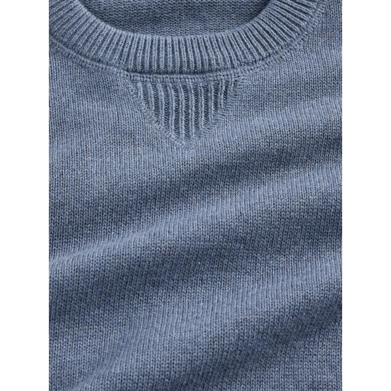 LS COTTON CREW BLUE RIDGE
