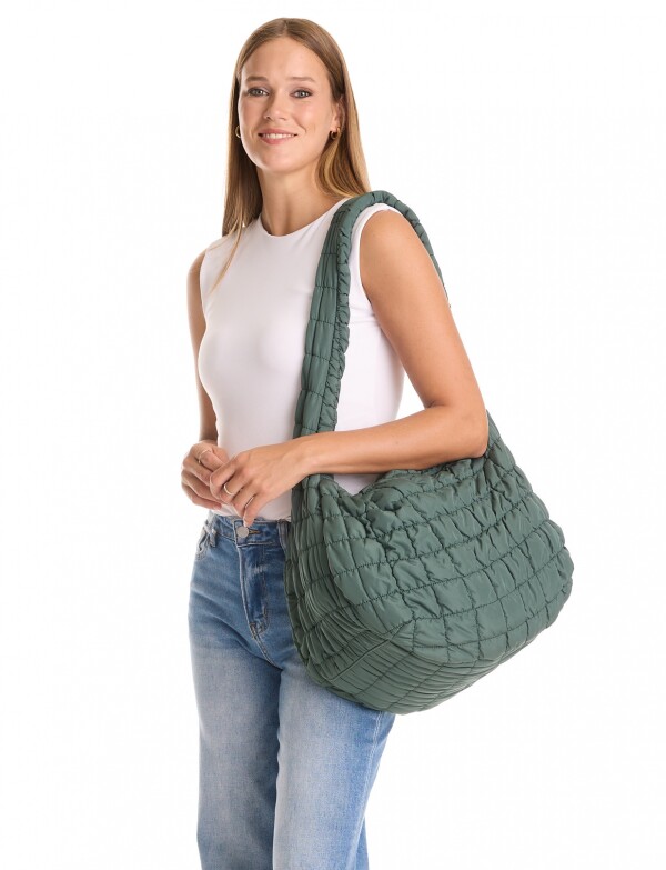 Bolso Capitoneado VERDE OSCURO