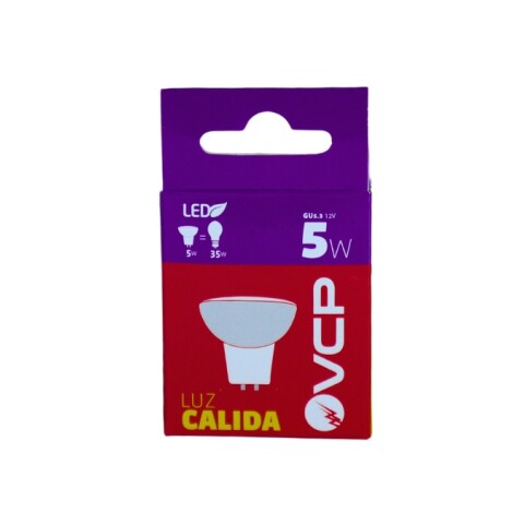 LAMPARA LED DICROICA 5W 3000K GU5.3 12V NO DIMERIZABLE LAMPARA LED DICROICA 5W 3000K GU5.3 12V NO DIMERIZABLE