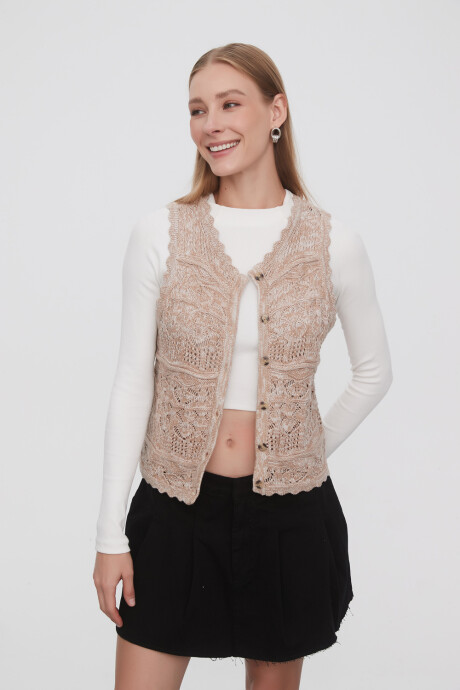 Chaleco Calia Beige Melange