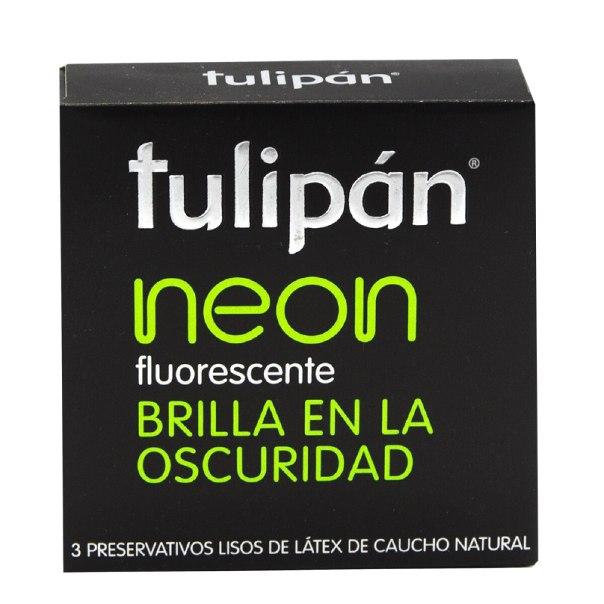 Preservativos TULIPAN - Neón fluorescente, brilla en la oscuridad, con gel (Cajita X3U) 