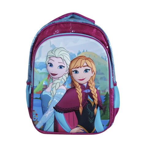 Mochila Infantil 3D Tafeta Grande 40 x 30 cm Frozen VIOLETA