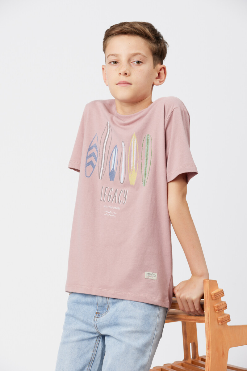 REMERA ESTAMPADA - Rosado 