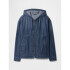 V-DENIM HOODED WORK JACKET INDIGO MEDIUM WASH