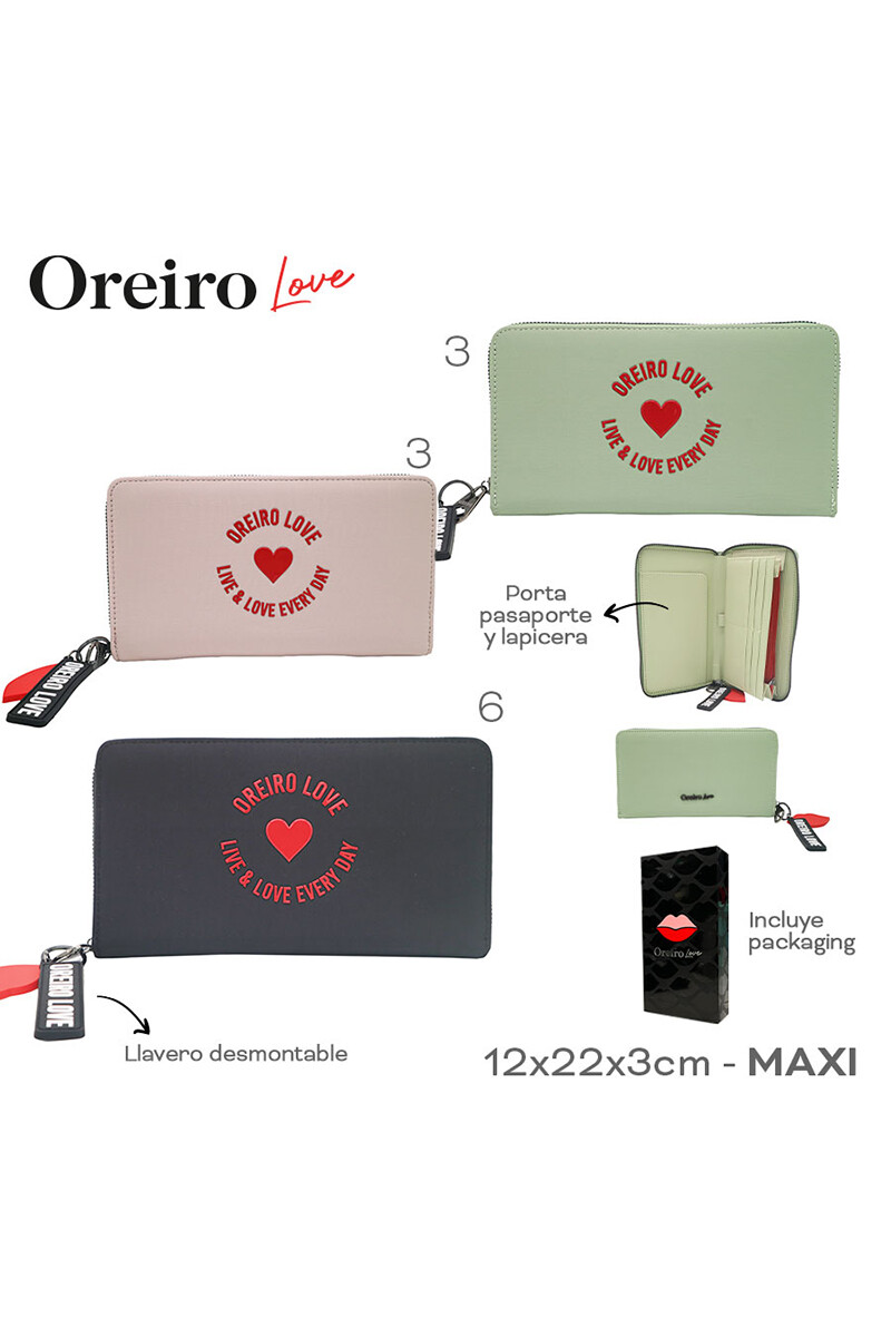 Billetera Las Oreiro Rosado