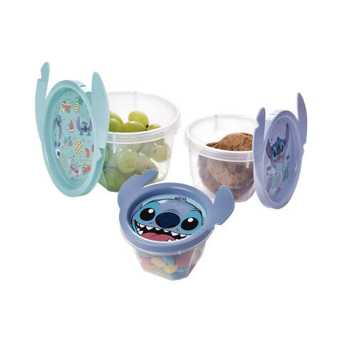 Pack x 3 Recipientes Connect Angel Stitch Azul U