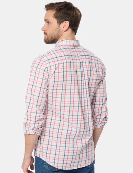 CAMISA A CUADROS Blanco