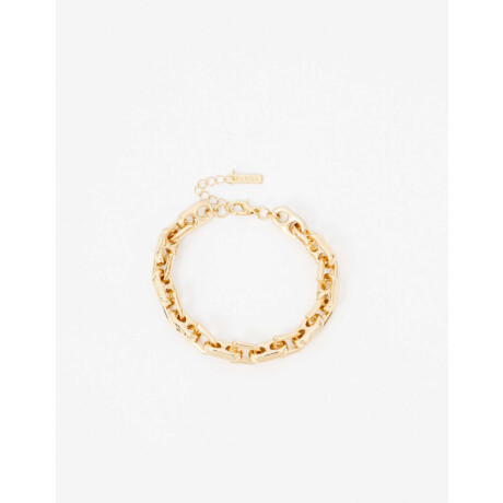 Pulsera Flexible Eslabón Bold Dorado