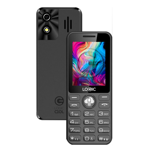 Logic C10l Adulto Mayor Cámara Bluethoot Redes Sociales CEL LOGIC C10L 24MB ROM/16MB RAM NEGRO