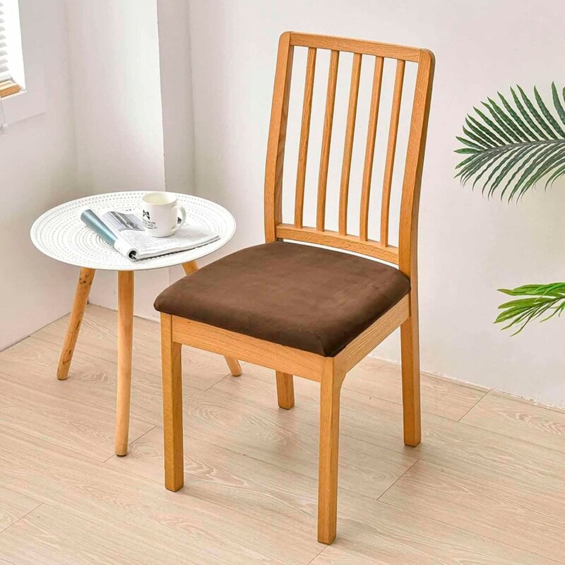 Funda de almohadón de silla marrón