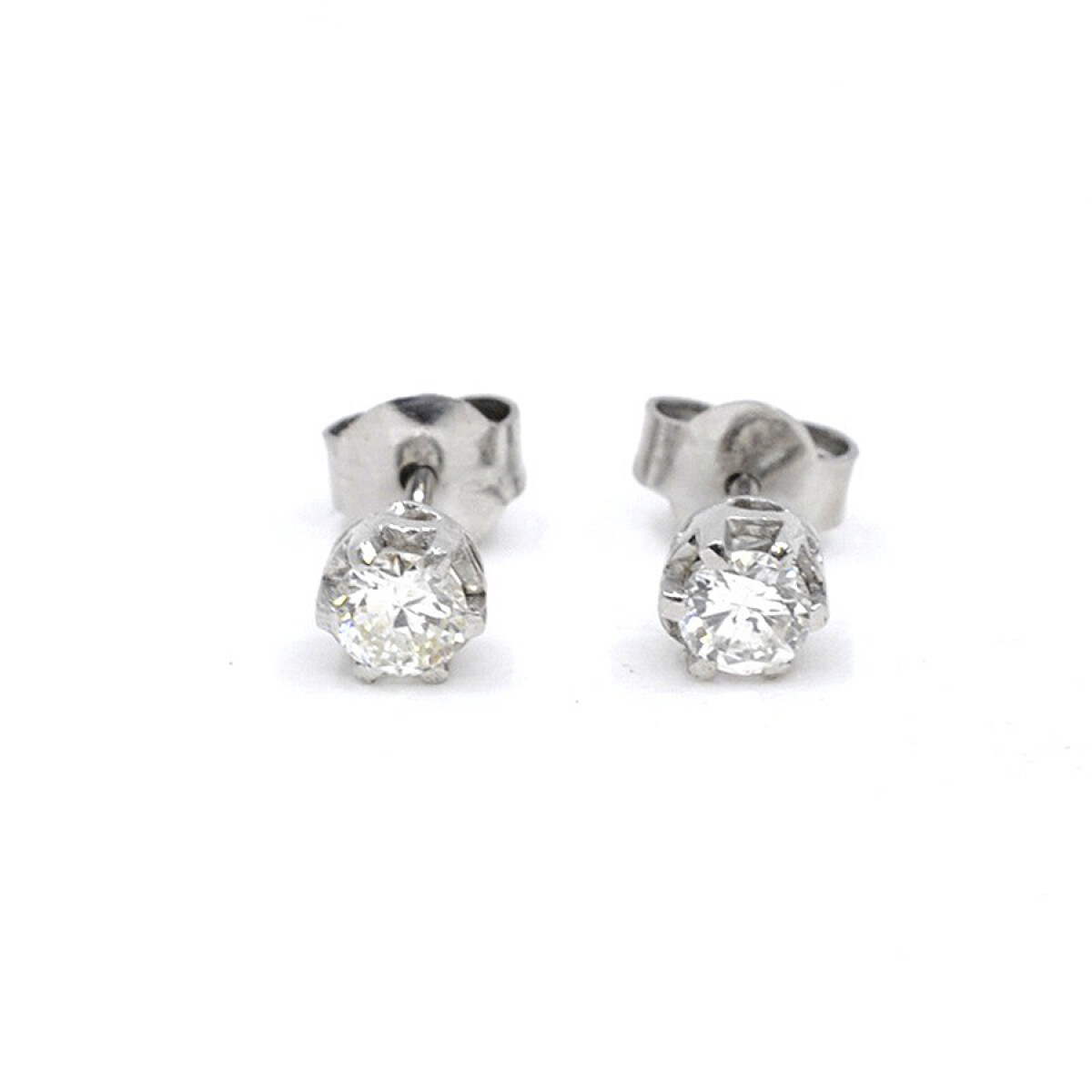 Caravanas En Oro 18K, Platino Y Brillantes 