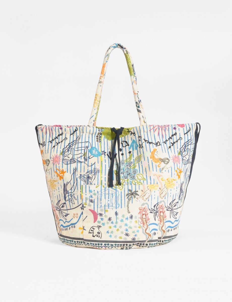 Bolso tote sirenas - azul 