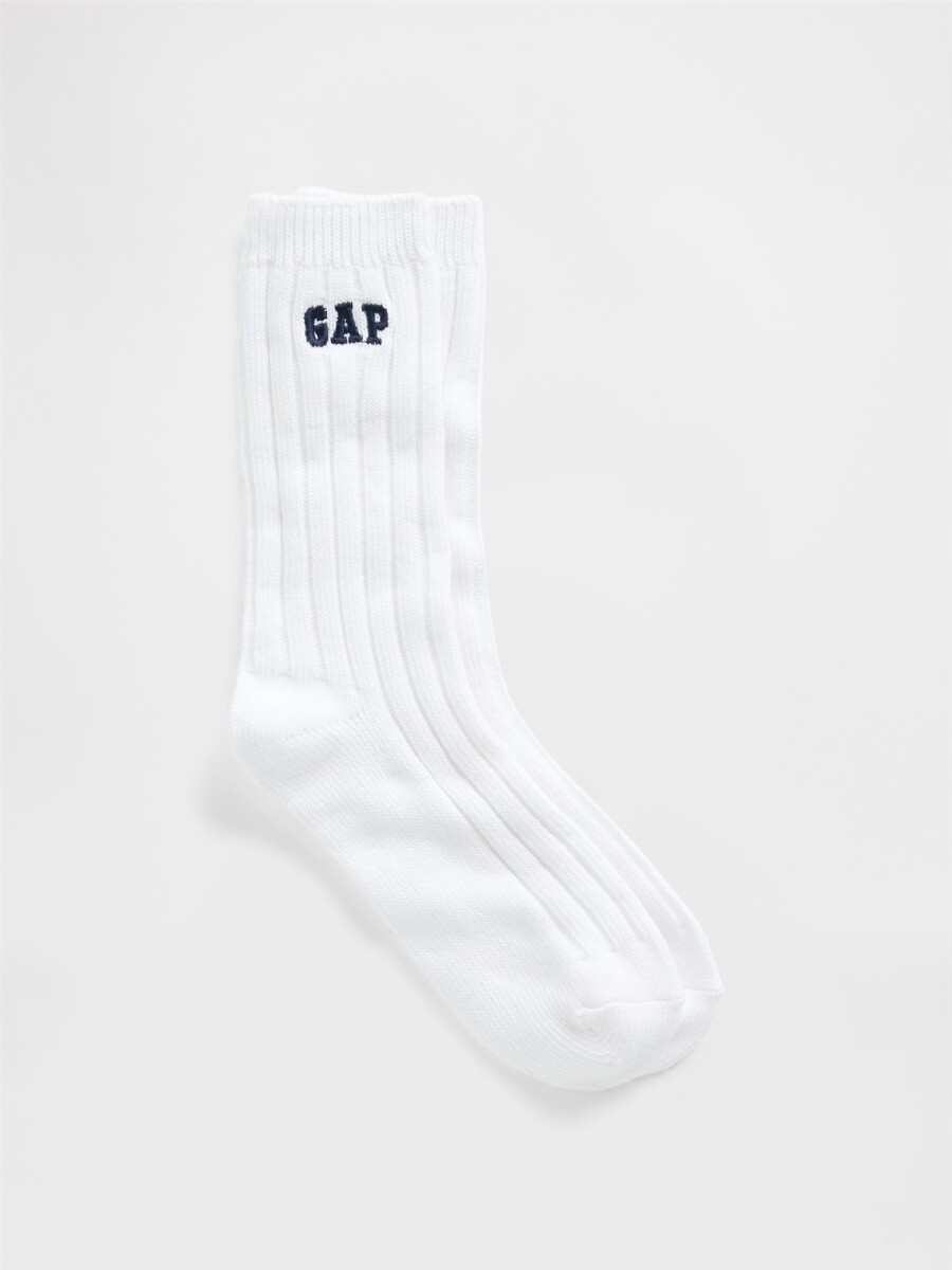 Medias Logo Gap Mujer - V2 New Off White 