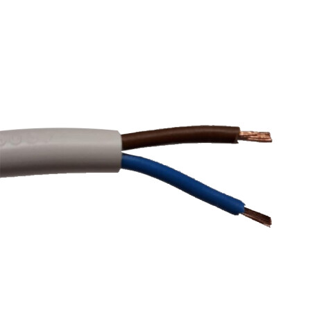 Cable bajo goma blanco 2x1mm² - rollo de 30 mts. N06105BLR30