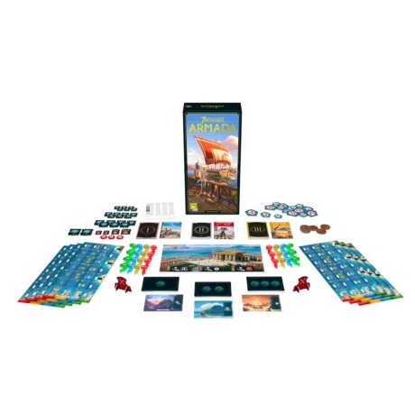 Asmodee - Expansión Juego de Mesa 7 Wonders Armada - +10 Años. 3 - 7 Jugadores. Idioma Español. 001