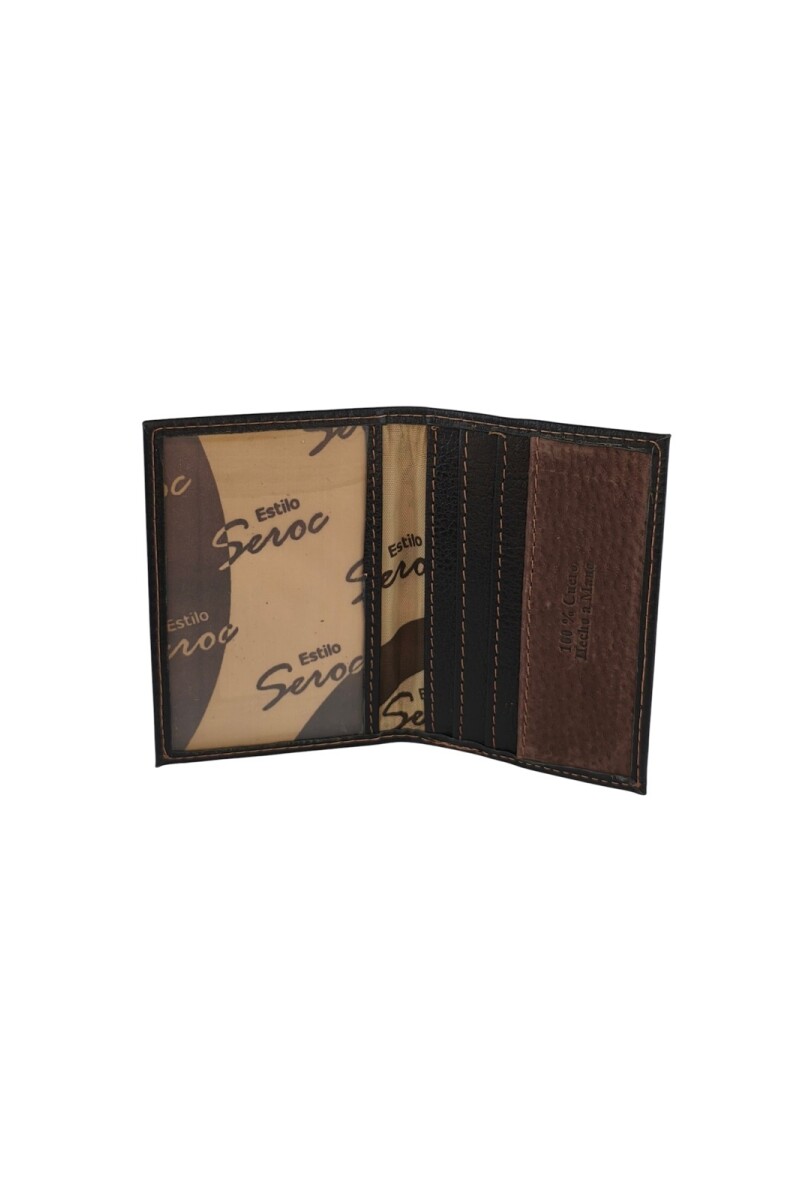 Porta Documentos Exclusivo: Cuero Genuino y Piel de Pecarí Marron