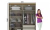 Ropero 2 Puertas B74 - Natural y beige Ropero 2 Puertas B74 - Natural y beige