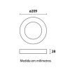 PANEL ADO. LED 18W 3000K  REDONDO PANEL ADO. LED 18W 3000K  REDONDO