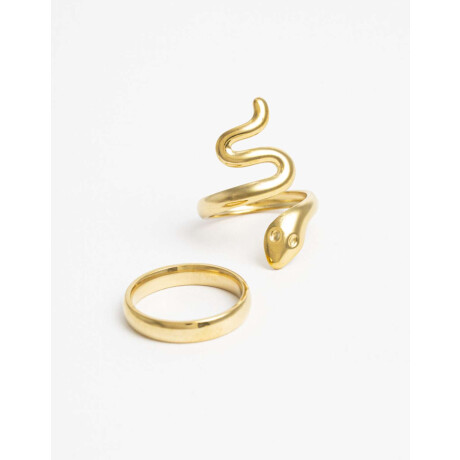 Sets Anillos Metal Dorado