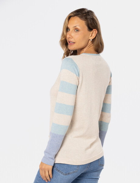 BUZO TEJIDO RAYADO Beige