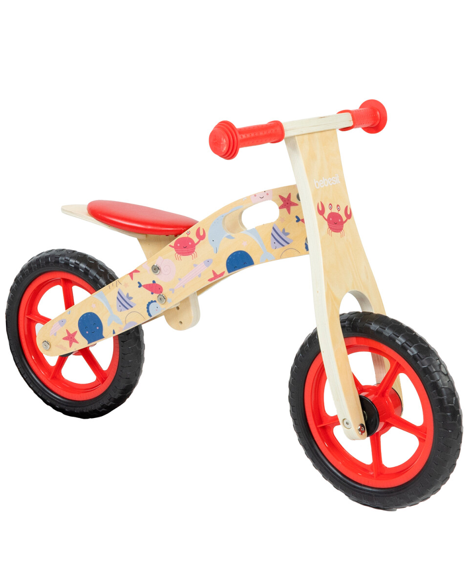 Chiva bicicleta de niño en madera Bebesit My Bike - Rojo 