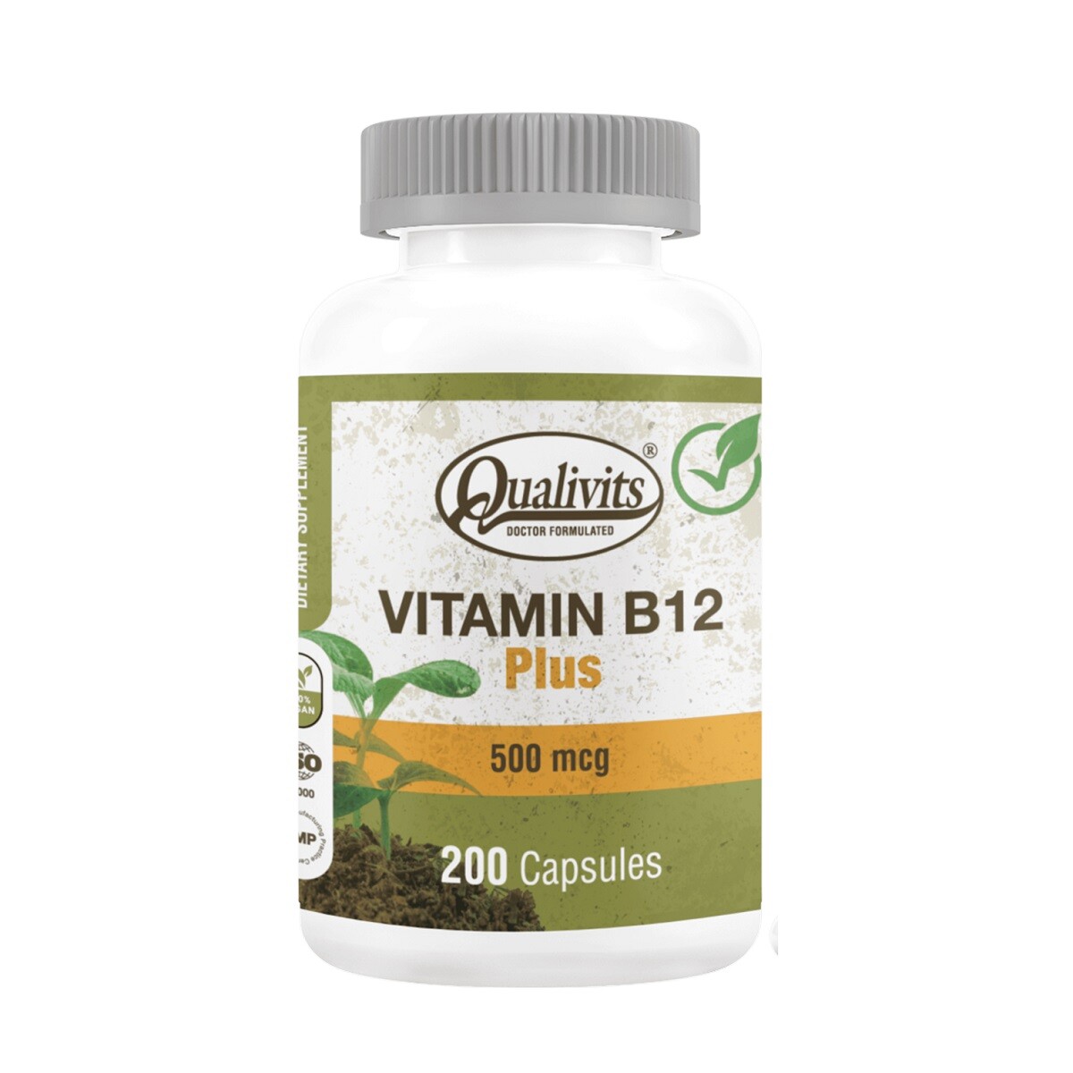 Vitamina B12 Plus Qualivits 200 Cápsulas. 