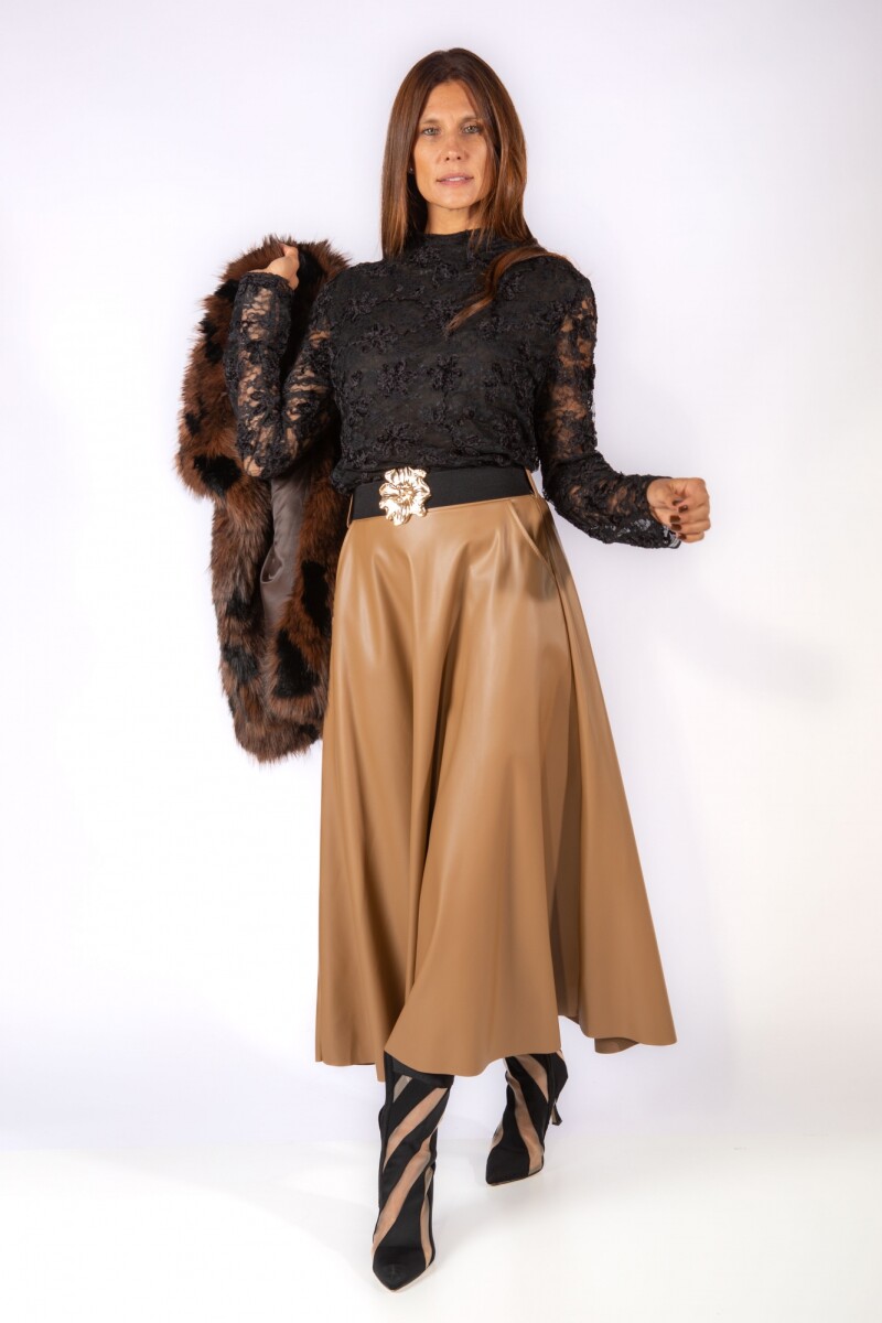 Polera Borderie Negro