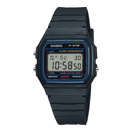Reloj CASIO RETRO F91W-1HDG Resina Negro Esfera 34mm 0