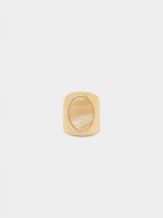 Anillo Ancho Con Detalle Ovalado beige