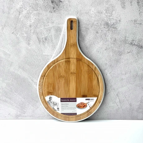 Tabla Bambú Redonda c/Mango de Cocina 39.5cm x 26cm x 1.2cm Tabla Bambú Redonda c/Mango de Cocina 39.5cm x 26cm x 1.2cm
