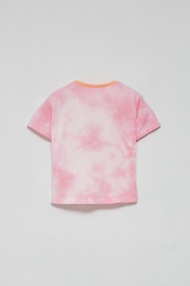 Camiseta manga corta Tye Dye Rosa