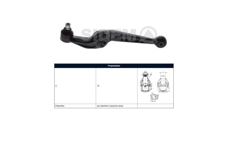 Brazo de Suspension Izquierdo Peugeot 205 83-25 Citroen C15 1.1/1.8/1.9 86-05 Visa 1.0/1.8 82-91 C/Rotula Brazo de Suspension Izquierdo Peugeot 205 83-25 Citroen C15 1.1/1.8/1.9 86-05 Visa 1.0/1.8 82-91 C/Rotula