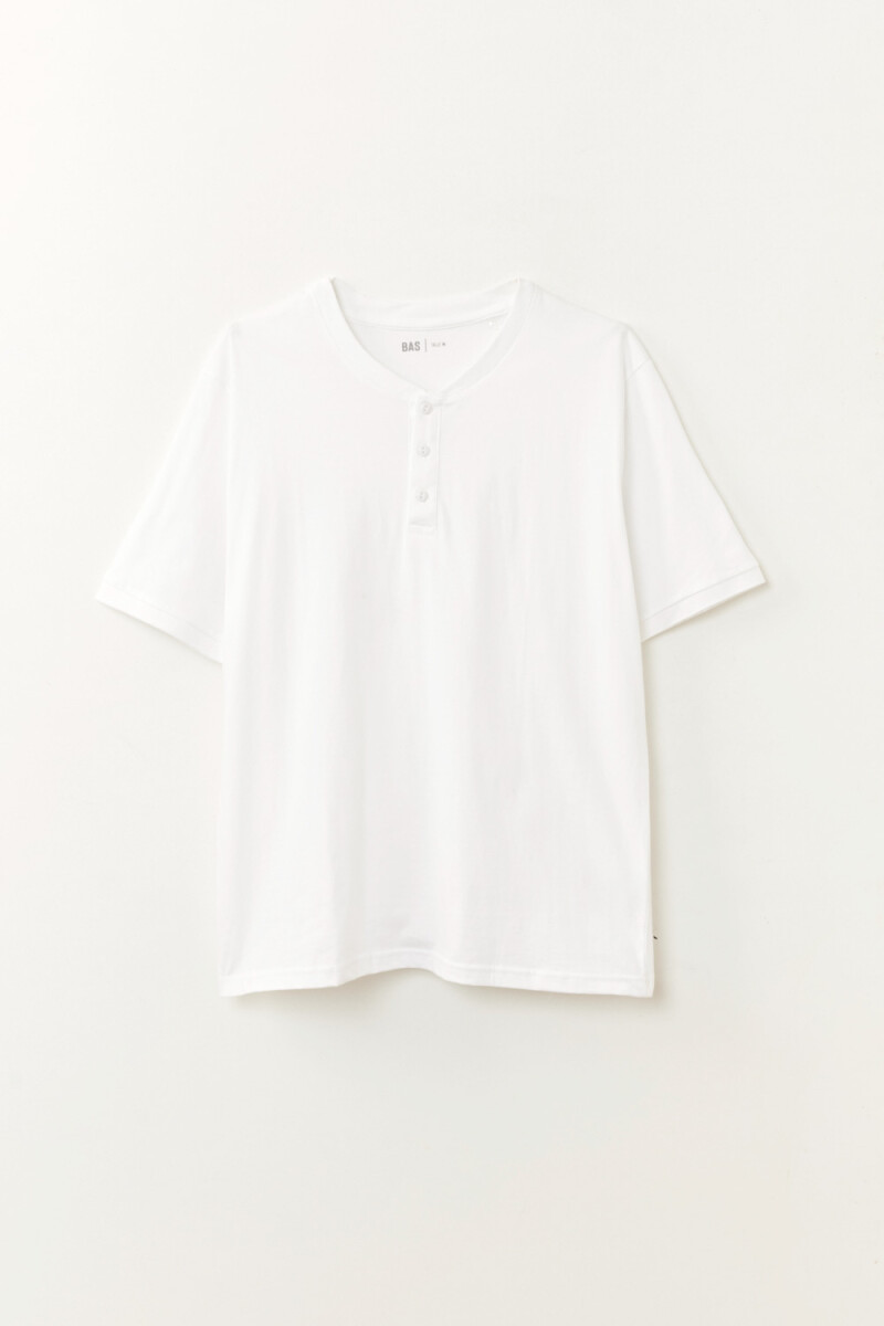 Remera botones - Blanca 