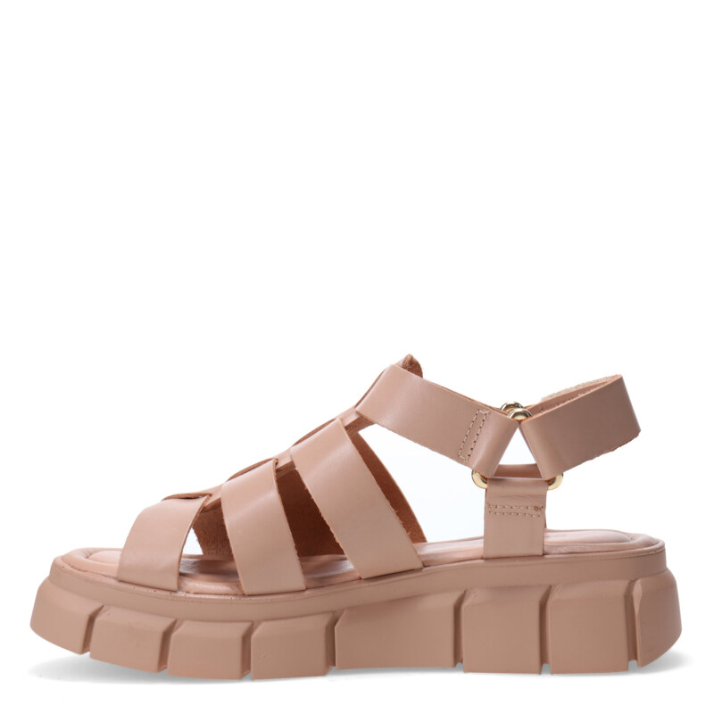 Sandalias de Mujer Bottero de tiras c/velcro Marrón - Marrón Claro