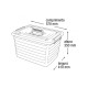 Caja organizadora 50 lts NEGRO Y GRIS