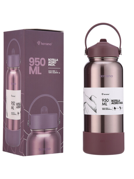 Botella Térmica con Pico 950mL. Lila Metalizado