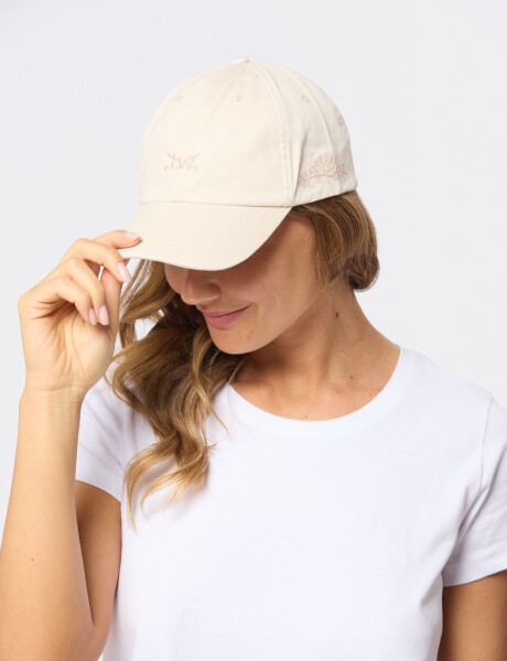 GORRO CON VISERA DE LONA Beige