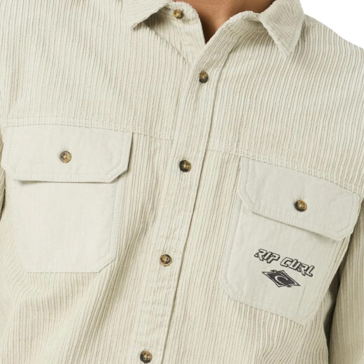 Camisa Rip Curl Raw Energy Cord - Beige Camisa Rip Curl Raw Energy Cord - Beige