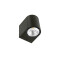 LED Redonda de Pared Vivion 10X9 7+7W Cálido - Negro