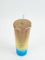 Vaso Con Tapa + Sorbito Eira Estampado 3