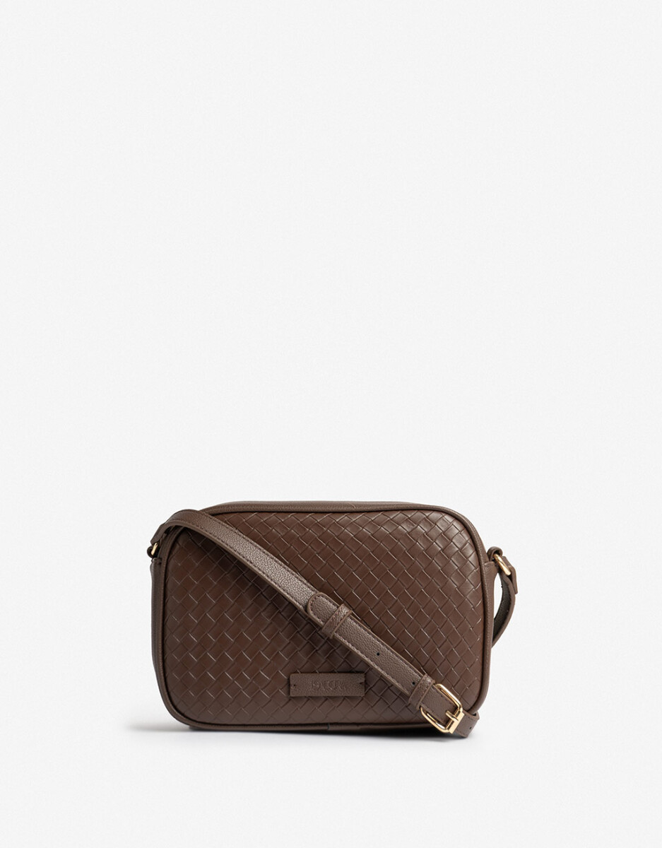 Bandolera Efecto Trenzada Chocolate 