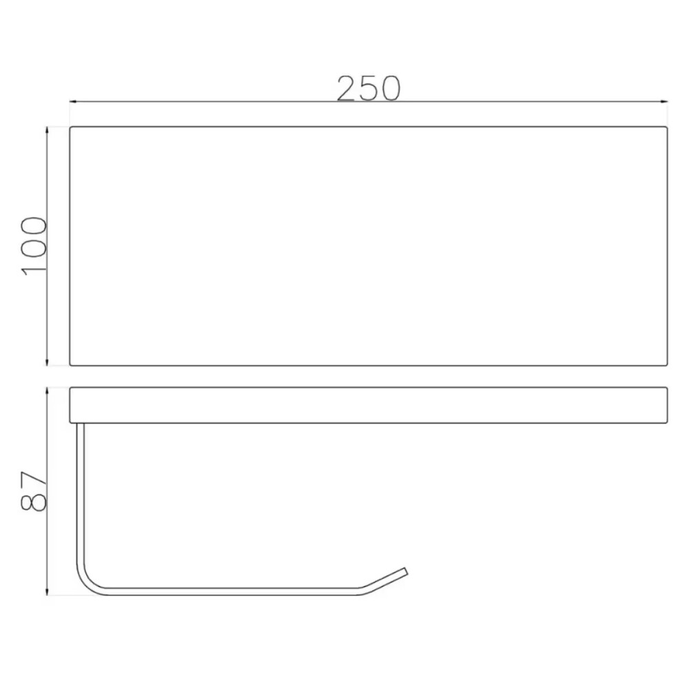 Portarrollo con repisa Grafito Portarrollo Con Repisa Grafito