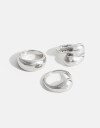 Sets Anillos Metal Set De Anillos Gota Chunky - Plateado Rodio