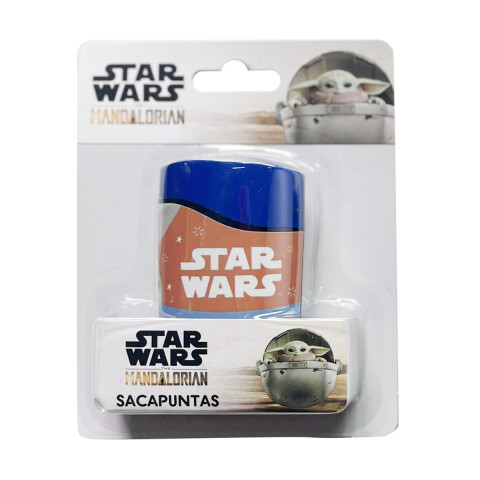 Sacapuntas Baby Yoda con Deposito y 2 Agujeros NARANJA