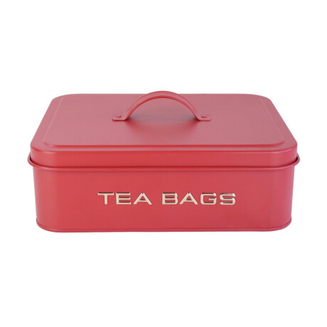 Caja Organizadora Para Te De Metal Con Tapa Y 12 Divisiones Rojo Caja Organizadora Para Te De Metal Con Tapa Y 12 Divisiones Rojo