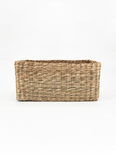 CANASTO RECTANGULAR BAJO MARRON