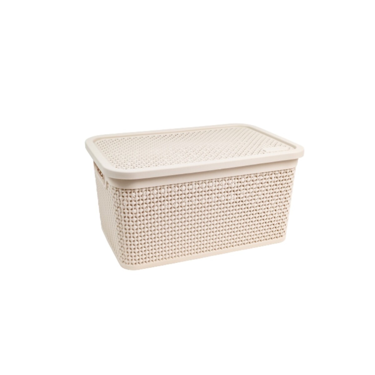 CAJA ORGANIZADORA SIMIL RATTAN 15LTS BEIGE - Sin color 