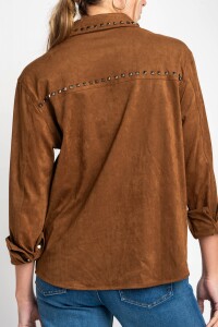 Camisa Gamuza Vegana Camel